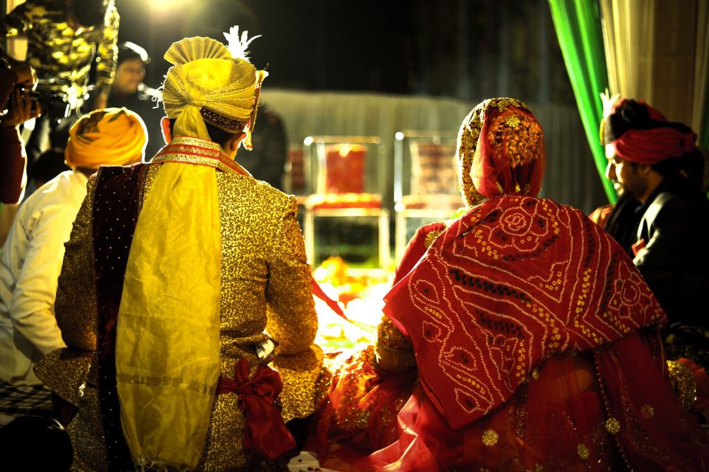 this image shows a picture of an Indian wedding ceremony